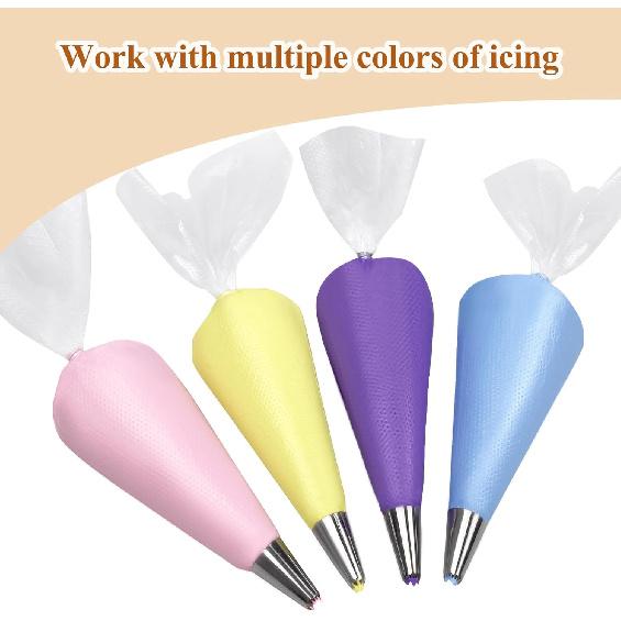 100Pcs Disposable Piping Bags, 13 Inch Anti Burst Pastry Bags - Icing Piping Bags for Frosting - Suitable for Baking and Cake Decorating