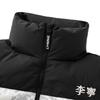 Li Ning Fashion Print Trendy Sports Casual Warm Windproof Stand Collar Down Jacket Men Outerwear White Gray YYMV213-4-1