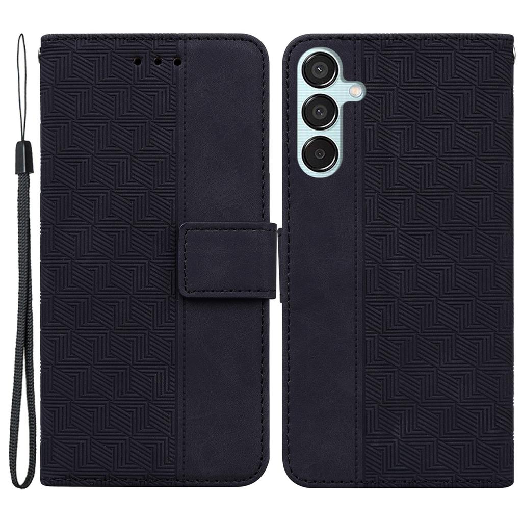 For Samsung Galaxy M15 5G/F15 5G Case PU Leather Geometry Flip Wallet Phone Cover