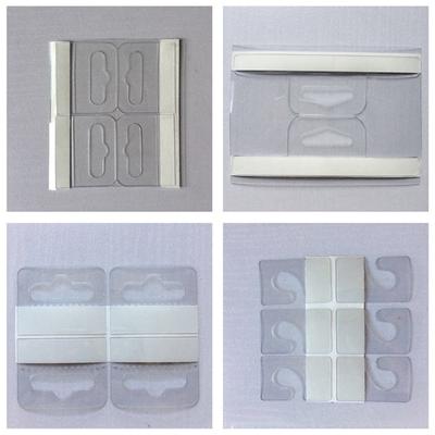 100Pcs Pvc Slot Hole Adhesive Hang Tags Hook Merchandise Box Bag Hangers Display