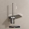 Yipan Gunmetal Grey Space Aluminum Towel Rack & Toilet Brush Set