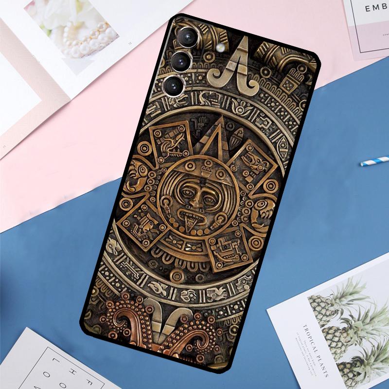 Mayan Calendar Case For Samsung Galaxy S25 Ultra S21 S22 S23 S24 Ultra S9 S10 Plus S20 FE S25 FE Back Cover