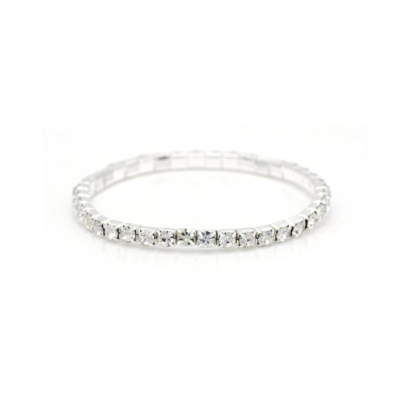 Korean Style Fashionable Super Flash Full Diamond Single Row Elastic Bracelet Bracelet Handpiece