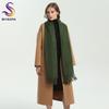 [BYSIFA] New Winter Ladies Army Green Pashmina Scarves Shawls Fashion Trendy Tassel Women Luxury Cashmere Pashmina Scarves Wraps