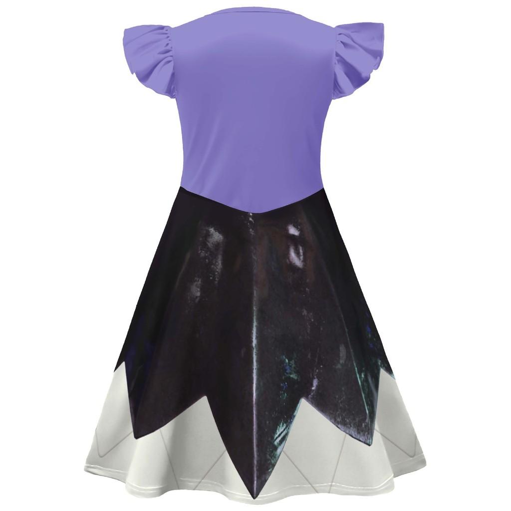 Kids Girls Cartoon Bobi Time Lily Lovebraids Printed Ruffle Sleeveless Dress