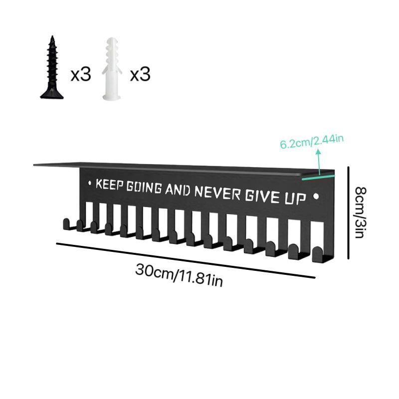 Medaillen-Ausstellungsregal Metall Medaillenaufhänger Halter Wandmontiert Große Kapazität Auszeichnungshalter Für Rennen Fußball Basketball Sport Karate
