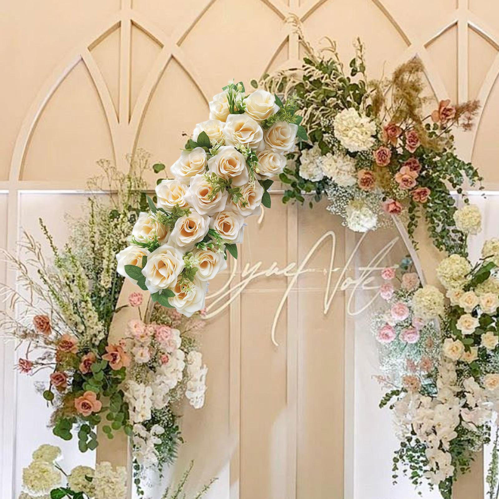 

3D цветочные декоративные, настенные декоративные искусственные цветы, цветочные панели для стола шампанского