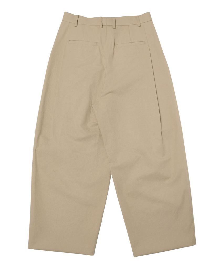 TEN PAST SEVEN Pleated Cotton Pants - Beige