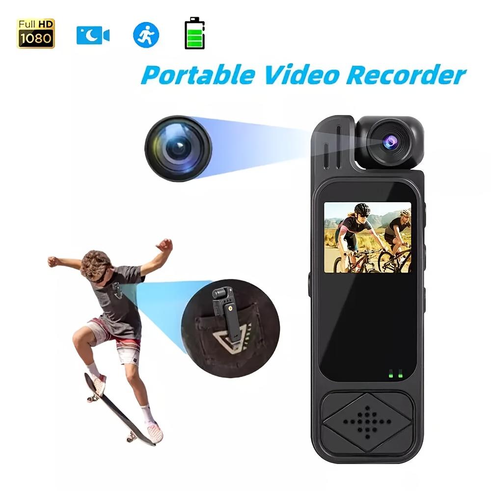 Full HD 1080P Mini Body Camera Body Mounted Camera Night Vision Digital Video Recorder 1.3'' Bodycam Worn Police Camera