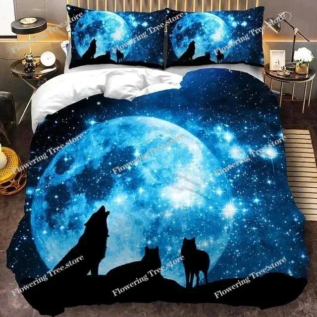 3D Animal Printed Duvet Cover Set Bedclothes Owl Pattern Bedding Set Quilt Cover With Pillowcases Queen King Size Bedroom Decor
