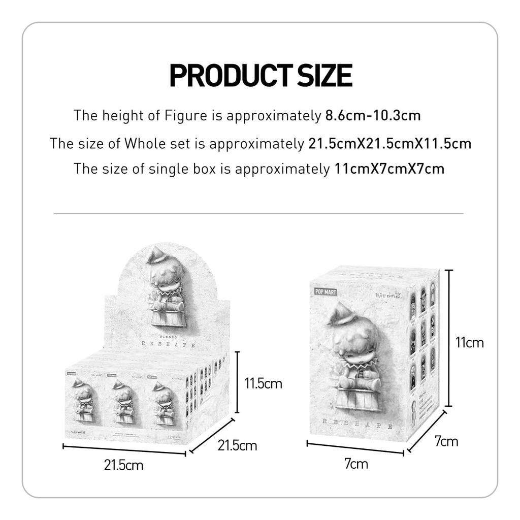 POP MART HIRONO Reshape Series [1 Piece] Pop Mart Gachapon Blind Box Figure Plastic Model Premium Toy PVC Soft Vinyl Original Character Birthday Gift