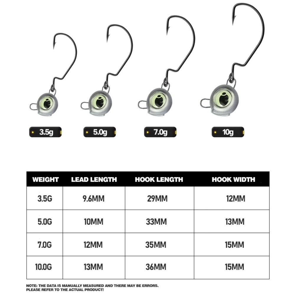 10PCS Metal Fishing Worm Lure Hooks Silver Seawater Freshwater Fishhook Swing Jig Tackle  Fishing