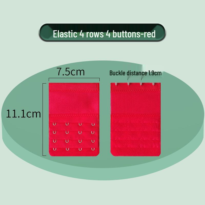 Elastic Bra Extender with Stainless Steel Hooks - Universal Full-Size Bra Back Closure