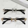 Anti Blue Light Diamond Cutting Men Women Frameless Reading Eyewear Metal High-definition Presbyopia Glasses