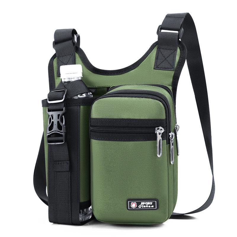 Men's Large Capacity Crossbody Sling Bag - Outdoor Casual Kettle and Mobile Holder, Water Bottle Bag, Oxford Cloth Single Shoulder Bag