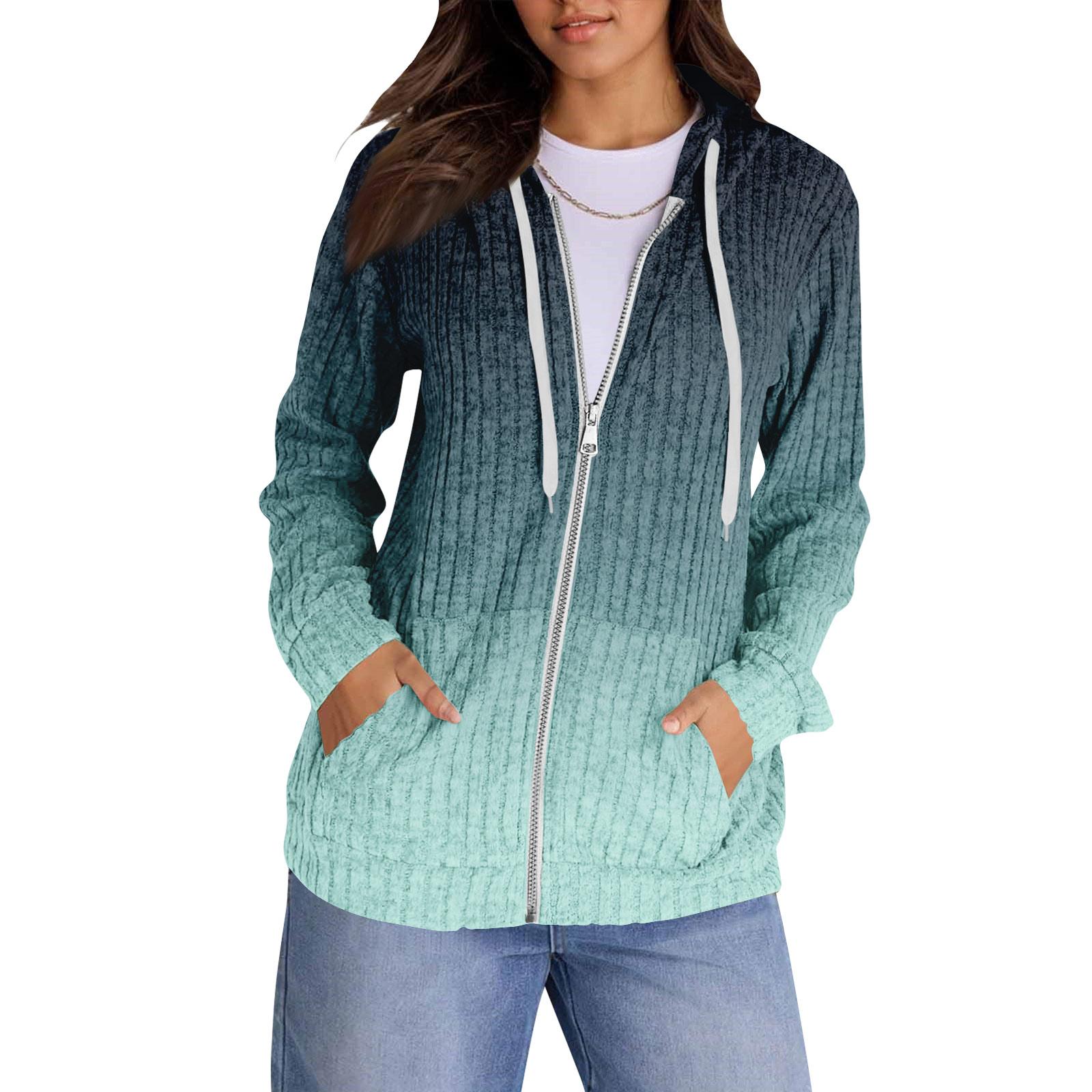 

Толстовки с капюшоном для женщин, модные топы, повседневная осенняя мода, свитшот с длинным рукавом и карманами, легкий пуловер XL циан