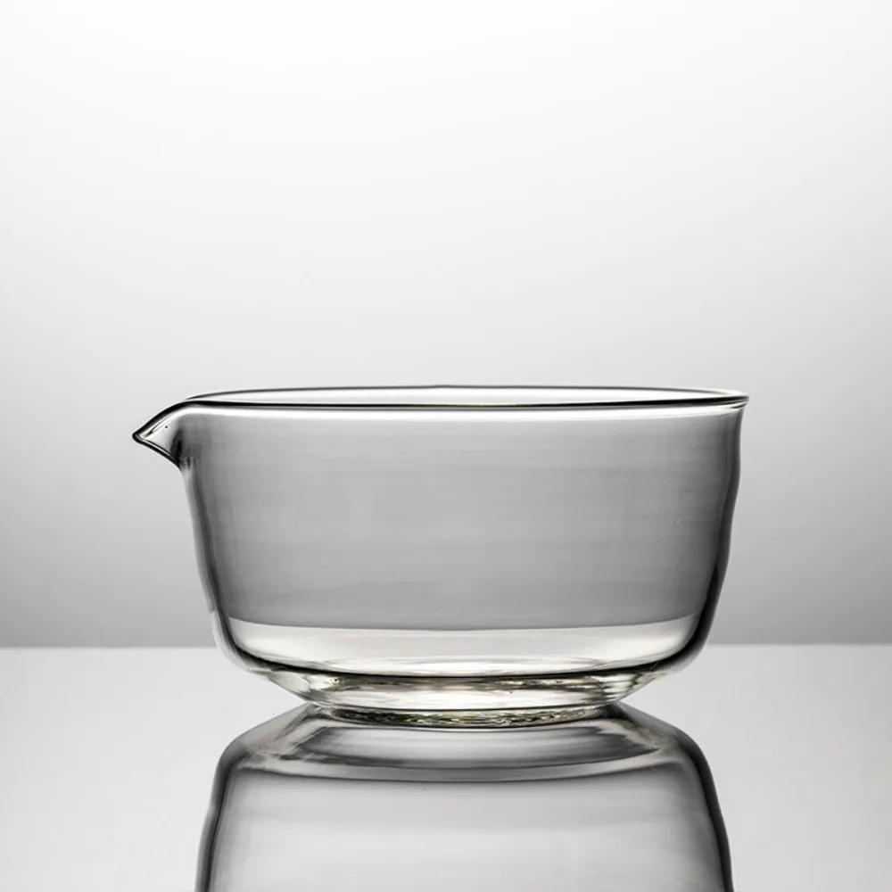 New Textured Matcha Bowl with Pouring Spout Glass Japanese Tea Set Reusable Matcha Making Kit Tea Lovers