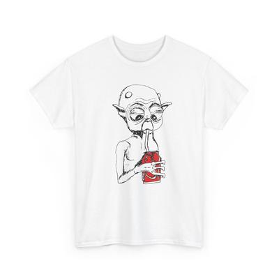 Geheimnisvolles außerirdisches Wesen (MAC) Cola trinken Originalskizze T-Shirt