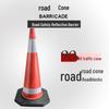 70cm Reflective Rubber Safety Cone - High-Speed Traffic Warning & Isolation Barrier