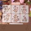 6 Stück/Set Textur-Schablonen zum Malen Schablonen zum Malen und Dekorieren Wellen-Blumen-Schmetterlings-Schablonenvorlagen Sch… Mehr