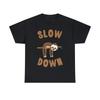 Slow Down Sloth Graphic Tee Shirt, S-5XL