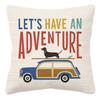 Beach Bums Dog Pug Dachshund Bicycle Truck Bus Life Decorative Cushion Cover Pillow Case