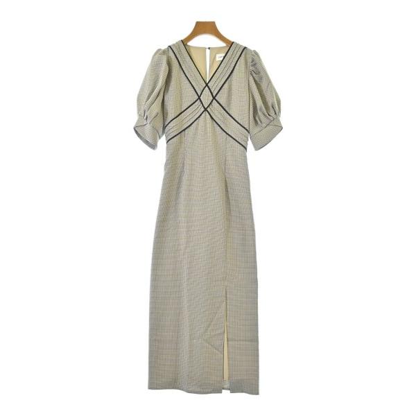 LILY BROWN Lily Brown One Piece Women s 1 (M) Beige x White x Black (Check) [Used] [Secondhand]