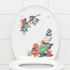 Green Plant Leaves Bathroom Toilet Sticker WC Closestool Wall Sticker Self Adhesive Mural Beautify Flower Home Decoration Decals