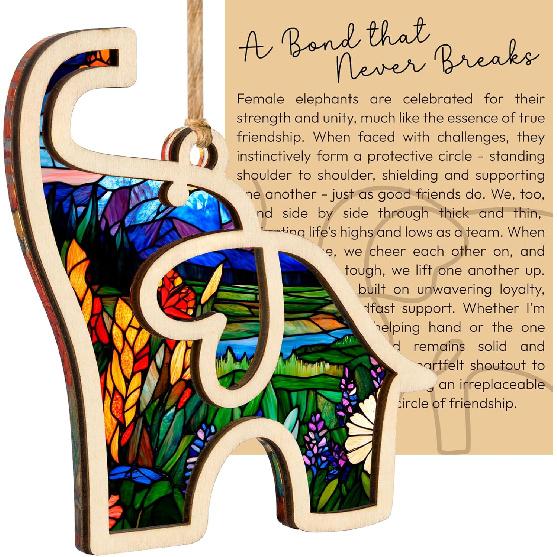 Best Friend, Friendship Elephant Ornament, Elephant Gift for Women, Unique Valentines Gifts for Friends, Birthday Valentines Day Gifts for Friends