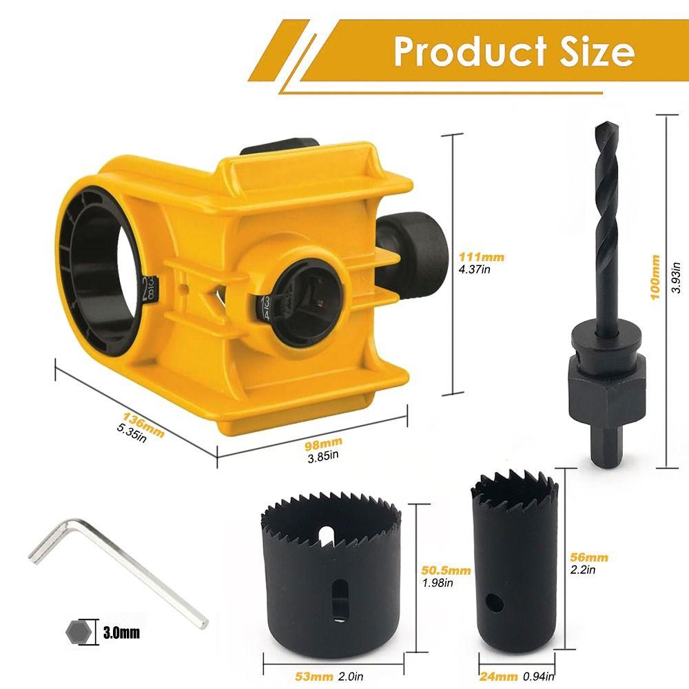 Adjustable Bushing Ball Lock Hole Opener Yellow/Blue/Red/Orange PP and Carbon Steel Door Lock Installation Kit Multifunctional