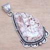 Pendant Leopard Skin Jasper Gemstone Mother's Day Gift Silver Jewelry 2.25"
