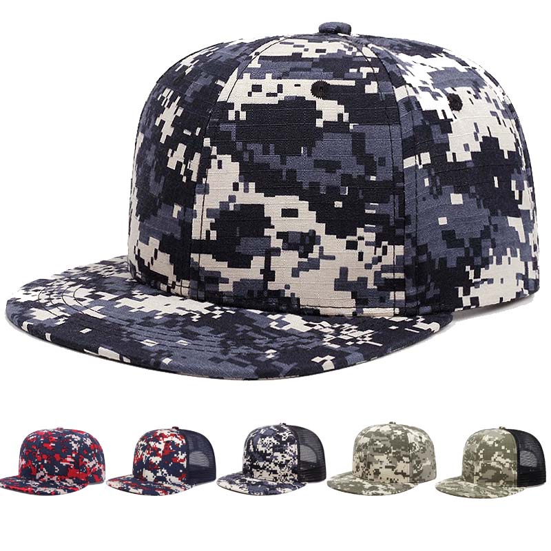 

New Fashion Camouflage Vintage Cap for Men Fashion Hip Hop High Quality Net Cap Snapback Outdoors Summer Hat for Women 54-61cm