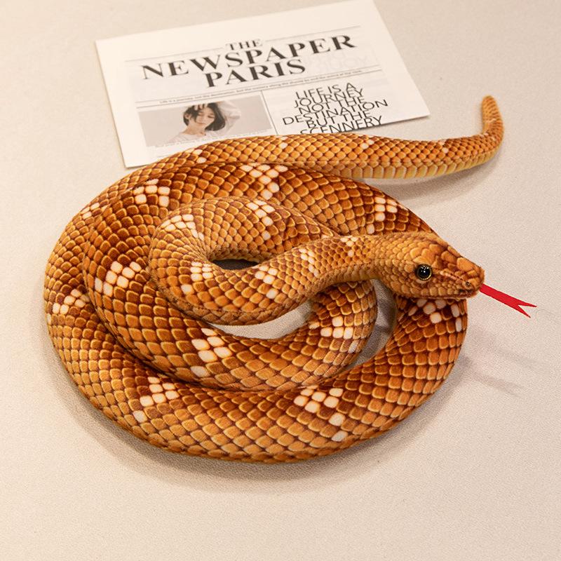 70-200Cm Simulated Snake Plush Toys Lifelike Python Stuffed Doll Soft Animal Snake Boa Anaconda Plushie Birthday Gift Room Decor