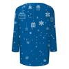 Women's T Shirt CHristmas Print 3/4 Sleeve Daily Weekend Fashion Basic V- Neck Regular Top