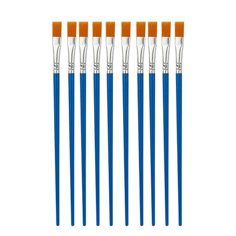 10 Pieces Paint Brushes Profession Paint Brush Round Pointed Tip Nylon Brush Set