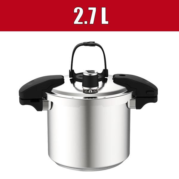 Portable Mini Stainless Steel Pressure Cooker with Folding Handle 1.9/2.7L Cooking Pressure Cooker for Outdoor Camping Cookware