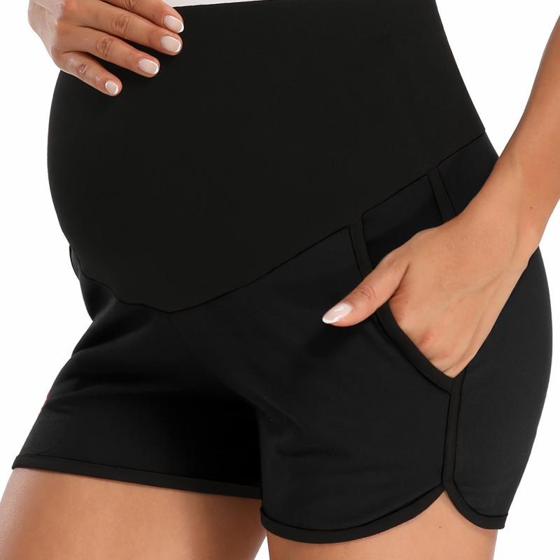 

M 16939L Adjustable Waist Maternity Shorts Outer M