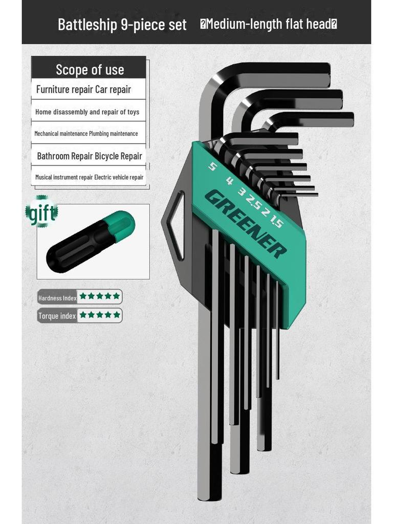 Green Forest Universal Hexagonal Wrench & Screwdriver Set