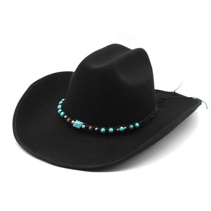 Big Brimmed Woolen Hat Western Cowboy Gift Hat Men'S And Women'S Couple Hat Ethnic Felt Hat