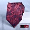 Wine Red Jacquard Tie for Men - Formal Business, Wedding, and Groom 8cm Executive Style
