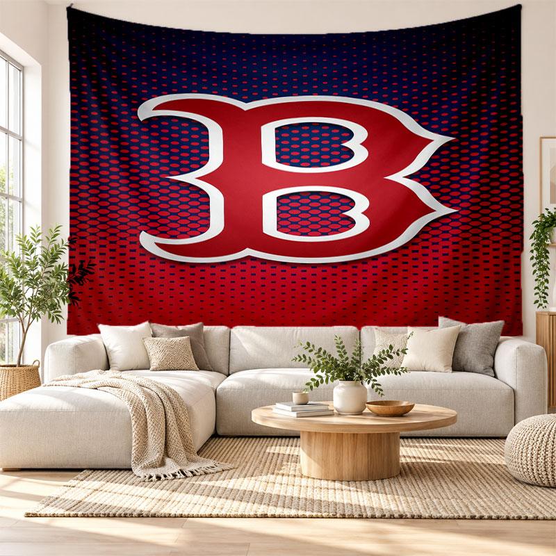 Boston Red Sox Wall Tapestry, Soft Fabric Wall Hanging, Decorative Backdrop For Bedroom Home Wall Art