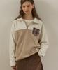 Our Hope Check Comfy Fleece Half Zip-Up - Beige