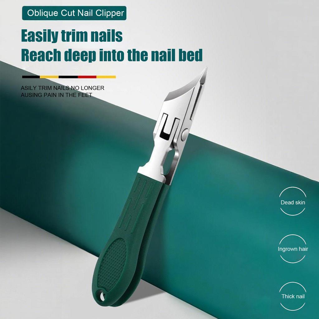 Slant Tip Nail Clipper, Stainless Cuticle Nipper for Manicure and Pedicure