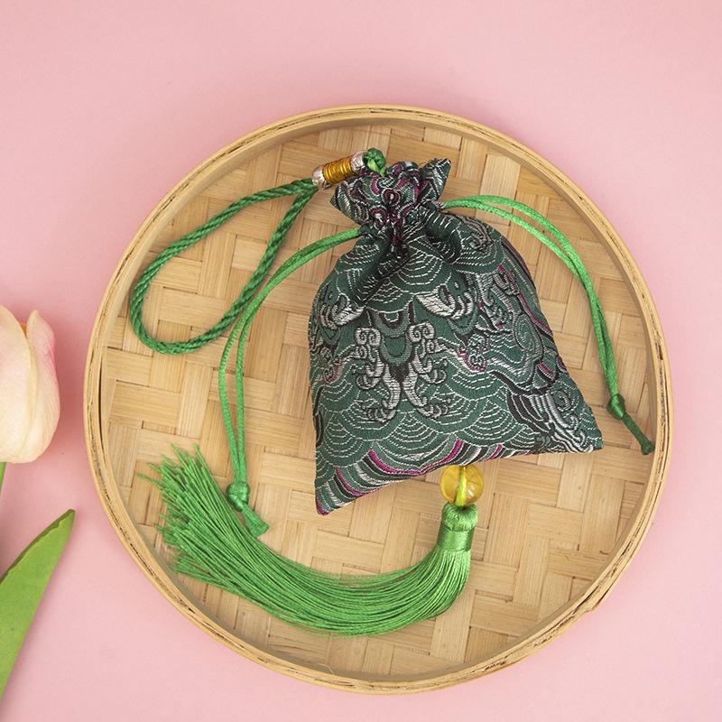 Sachet Sachet Leere Beutel Beutel Drachenbootfest Stickerei Auto Anhänger Moxa Weihrauch Beutel Auto Glücksbringer Wolke Segen Beutel