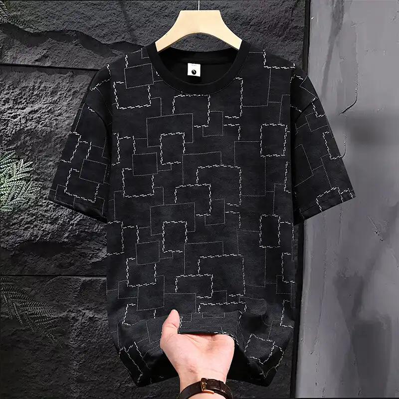 Summer New All Match Street Casual Sports Breathable Vest Men's Trendy Fashion Cool Cotton T-shirt Short Sleeve Top