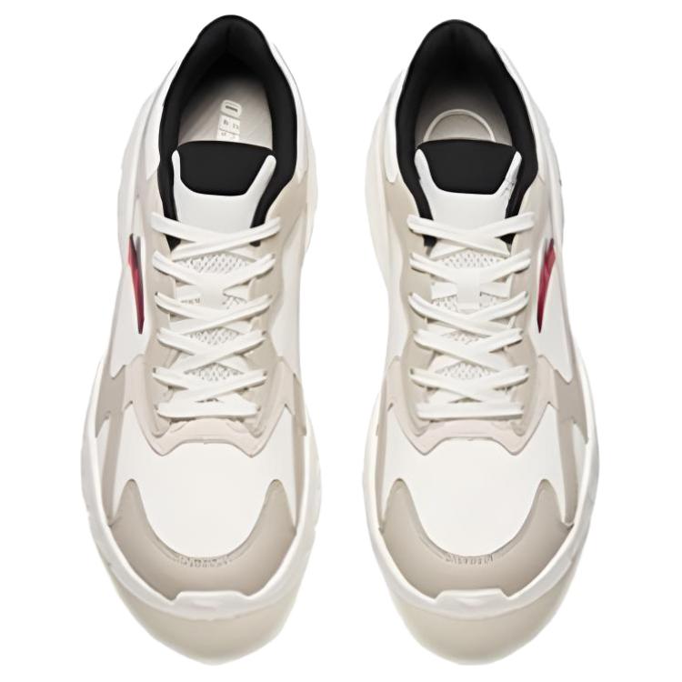 Anta Yunhai Fashion Trend Comfortable Shock Absorption Waterproof Lightweight Low-Top Casual Running Shoes Men Sneaker White Gray 912545503-1