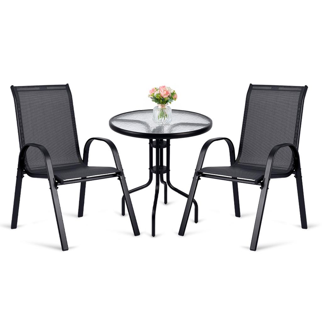 Sofotel So-981 Round Garden Table And 2 Garden Chairs Set