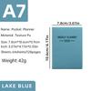 A7 Mini Pocket Planner Notebook Morandi Color PU Leather Cover 64 Sheets 128 Pages Daily Weekly Schedule Organizer Book