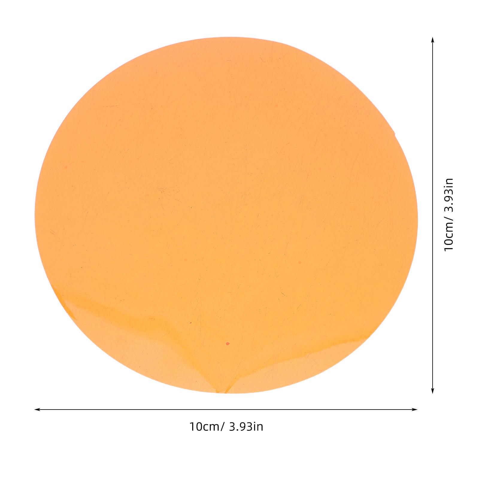 

15Pcs Lamp Color Correction Gel Film Transparent Colored Round Filter Sheets for Headlight Light Enhancement Color Filter Sheets помаранчевий