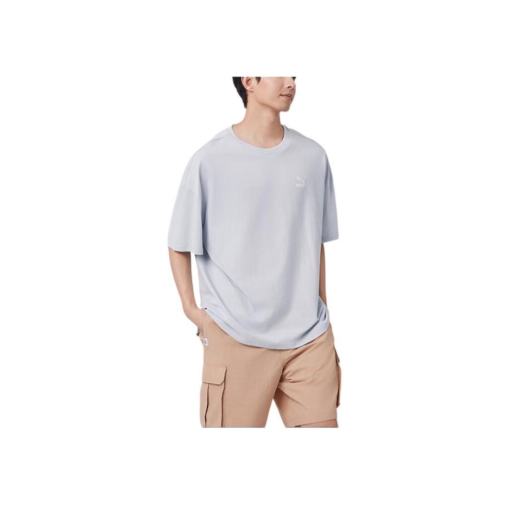 New PUMA T Shirt Unisex Platinum Gray 621981-80